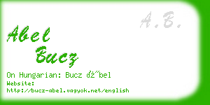 abel bucz business card